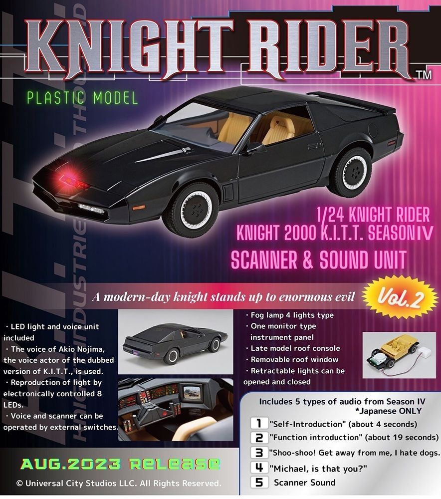 Knight Rider 1/24 Model Kit Knight 2000 K.I.T.T. Season 4 Scanner & Sound Unit