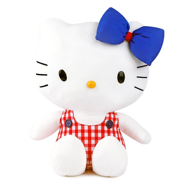 Hello Kitty Check Plush 50cm - Blue Ribbon Hello Kitty Check Plush 50cm - Blue Ribbon