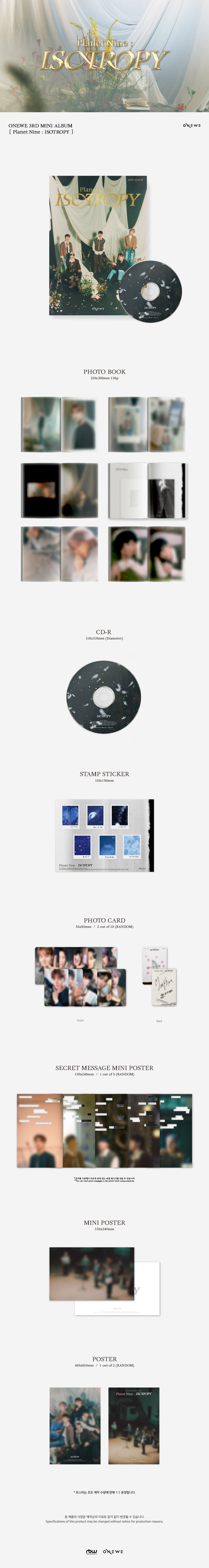 K-Pop CD Onewe - 3rd Mini 'Planet Nine: Isotropy'