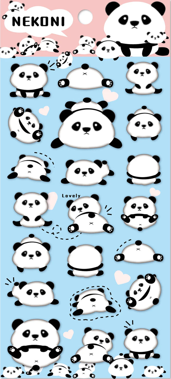Nekoni Panda Puffy Sticker 50476