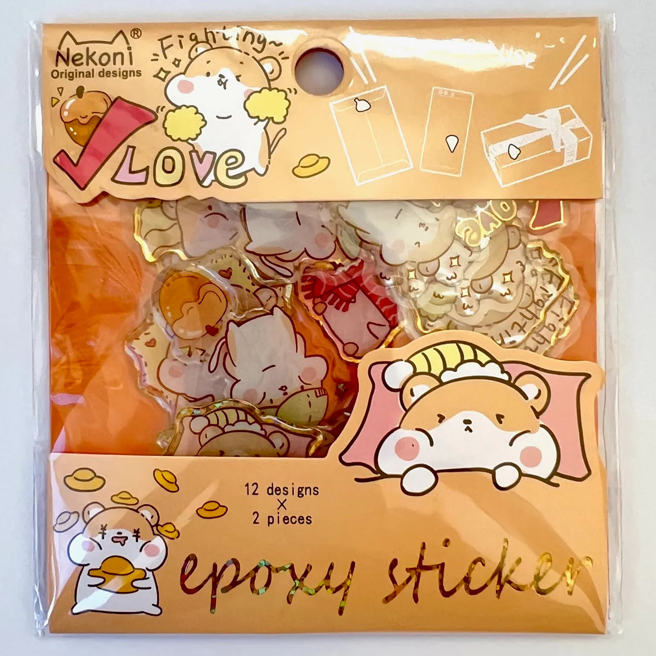 Hamster Shiny Sticker Bag Nekoni