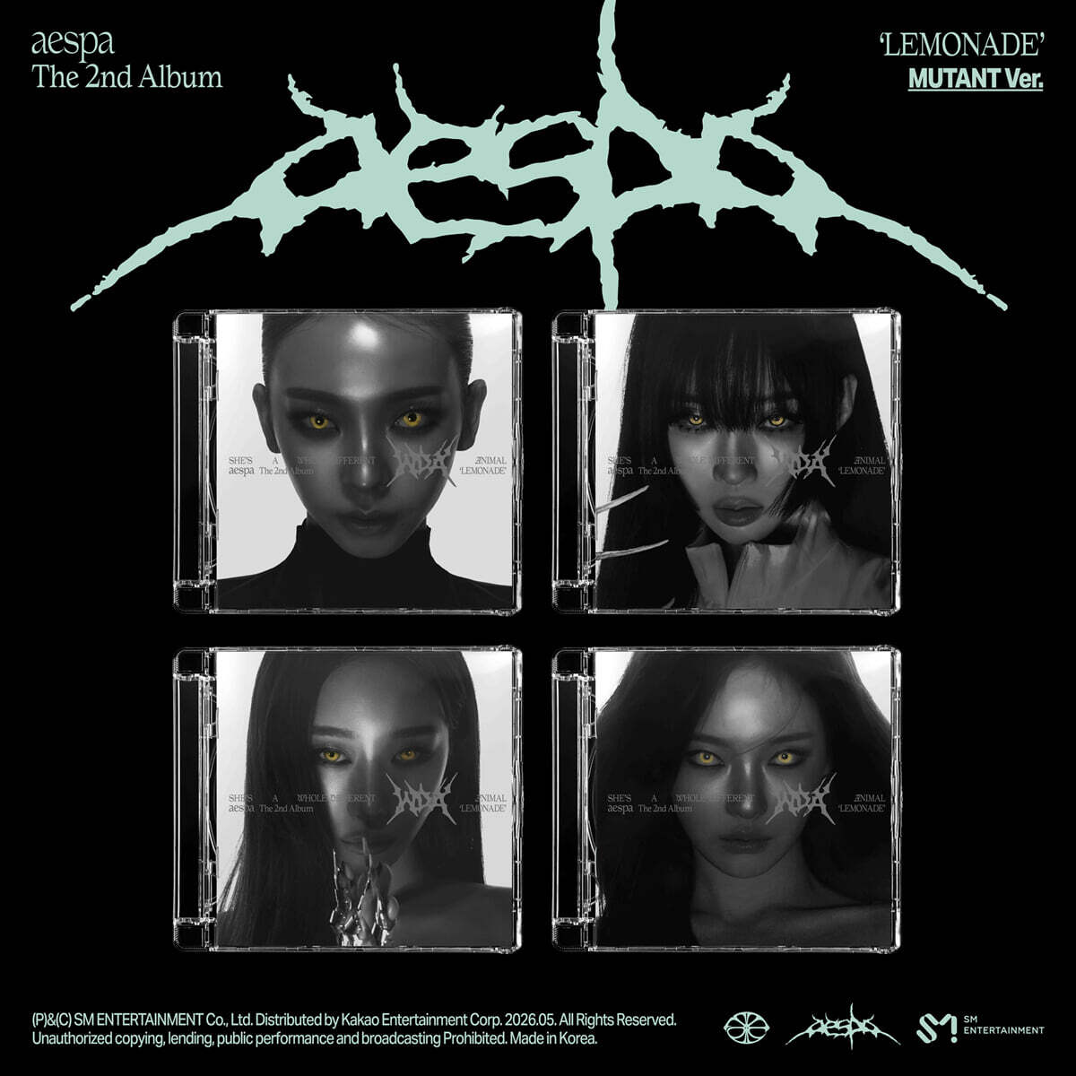 G-RAP Black A.G. Paper Story 新品未開封 K-Pop CD Aespa - 2nd Album 'LEMONADE' [MUTANT ver.] – Lil