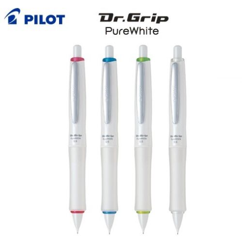  Pilot Dr. Grip Pure White Shaker Mechanical Pencil - 0.5 mm -  White Accent Body