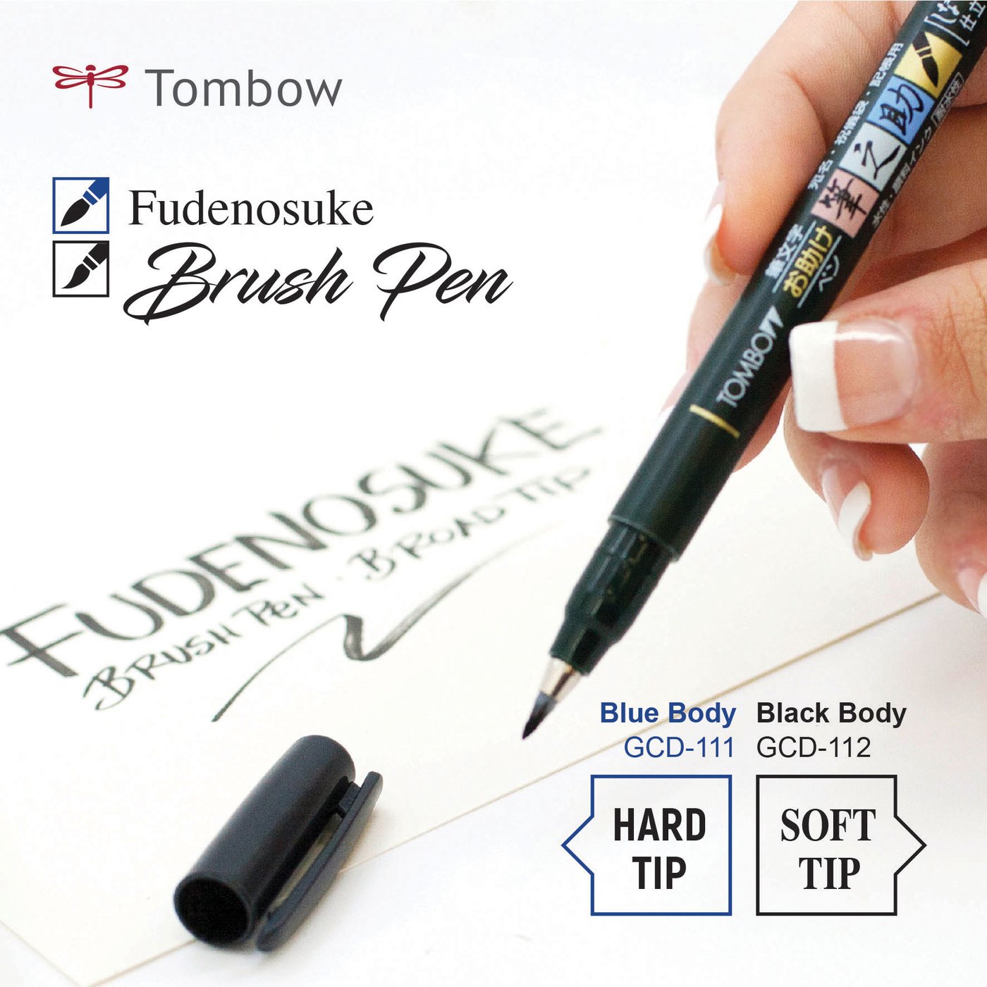 Tombow Fudenosuke brush Pen Hard Tip - Black