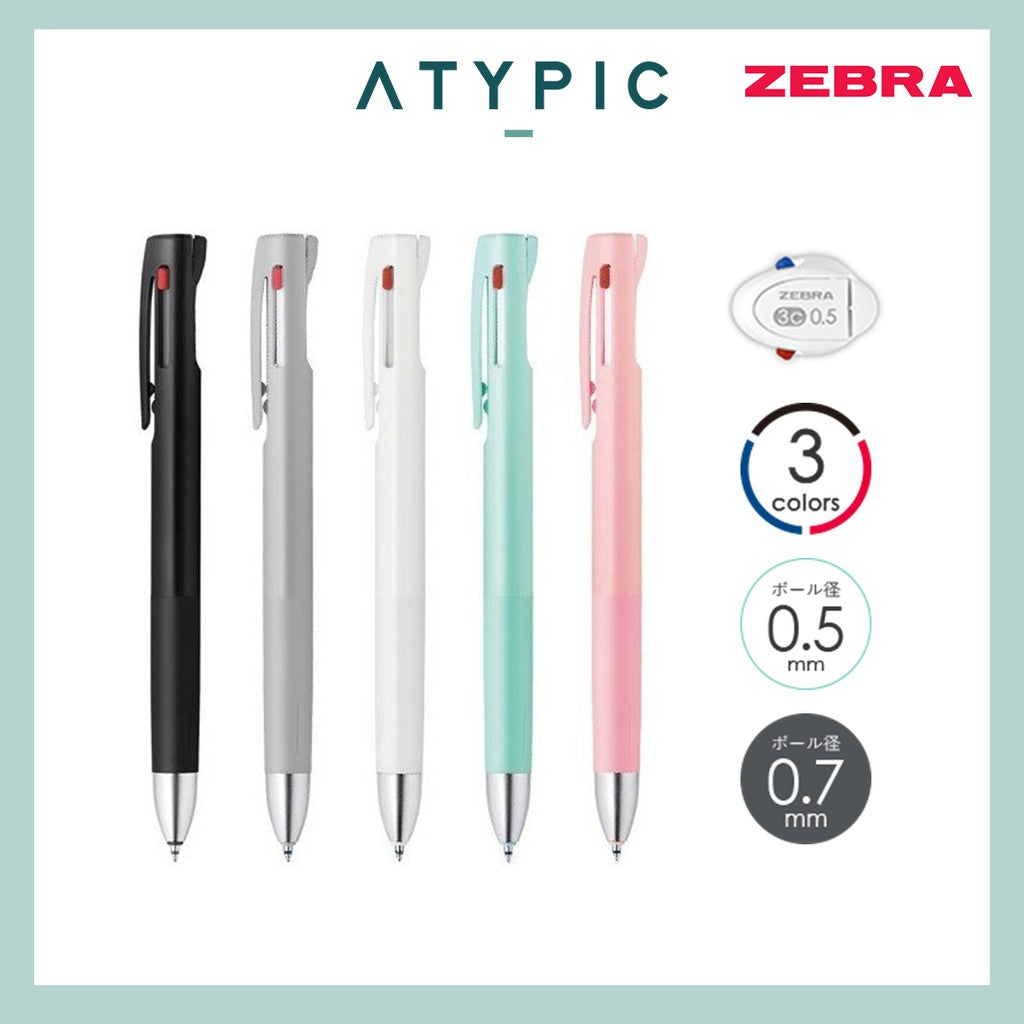 Zebra - bLen 3C - 3 Color Ballpoint Multi Pen 0.5mm