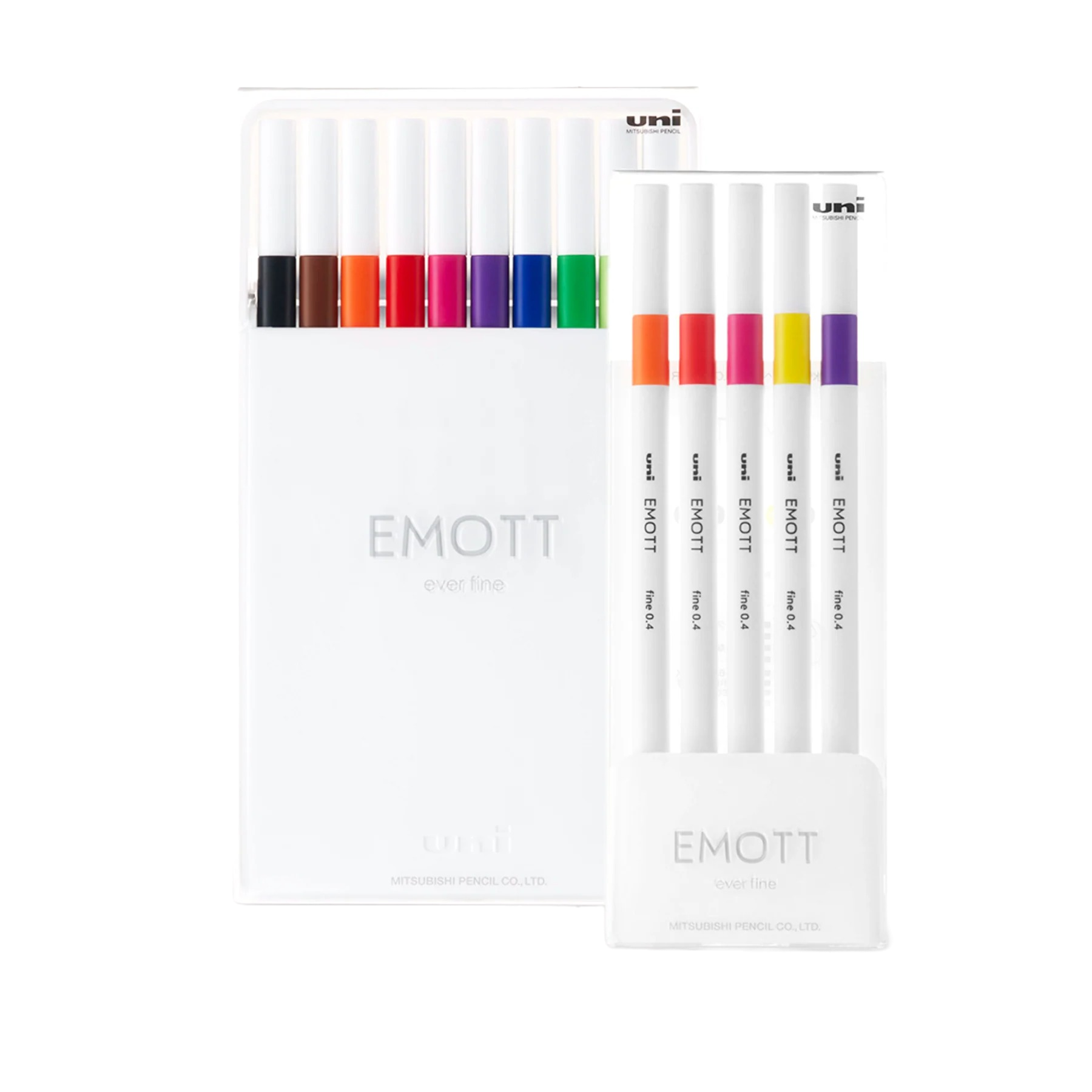 Emott Fineliner Pen Set #8, 5-Colors, Retro