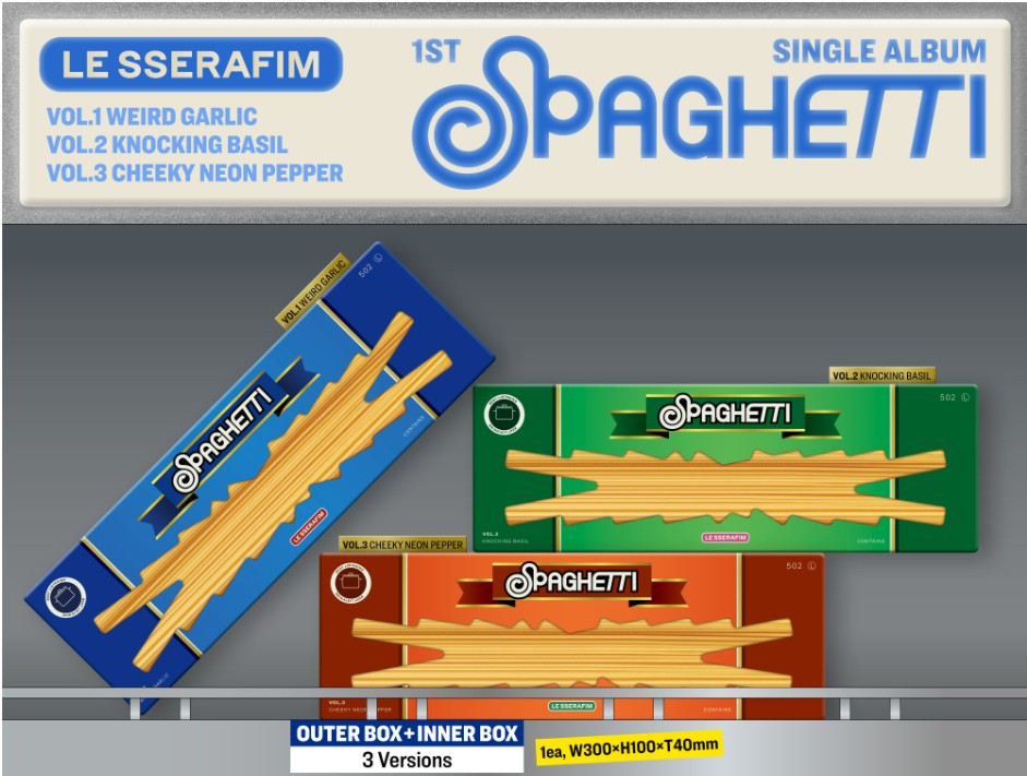 K-Pop CD LE SSERAFIM - 1st Single Album 'Spaghetti'
