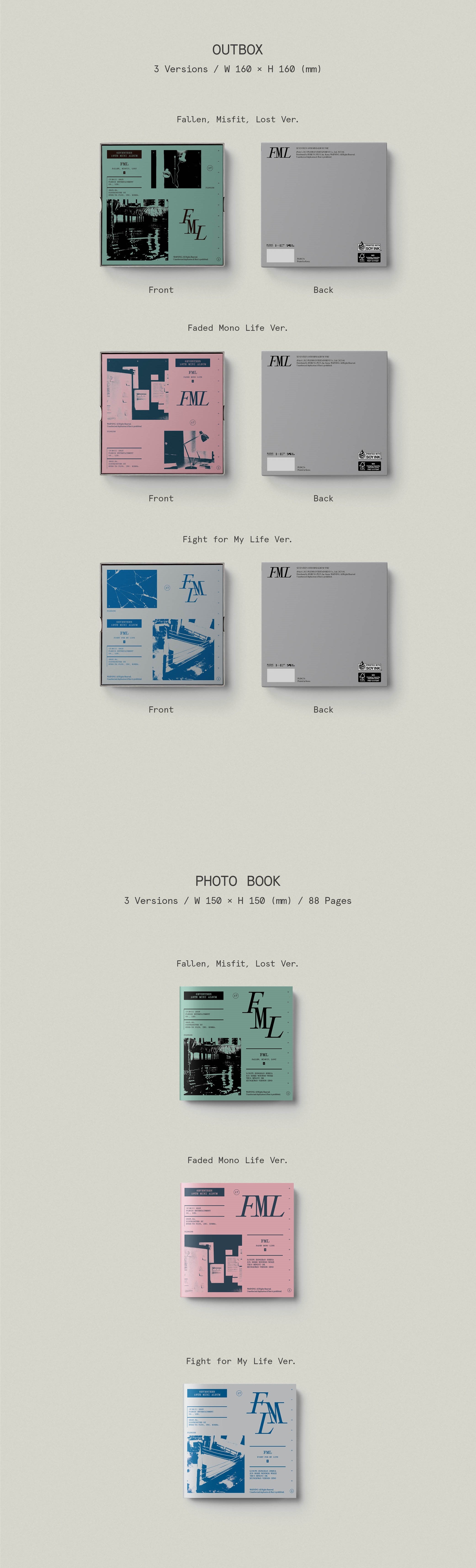 K-Pop CD Seventeen - 10th Mini Album 'FML'