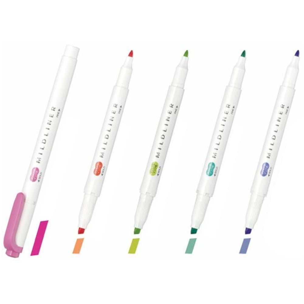 Zebra Highlighter Mildliner 5 Color Set WKT7-5C-HC-N