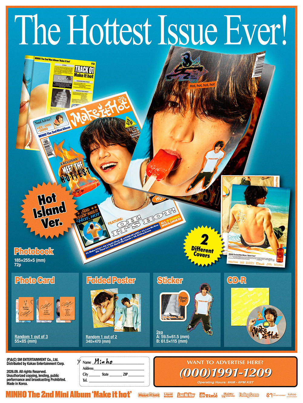 Pre-Order] Minho - 2nd Mini Album 'Make it hot' (random) – Lil