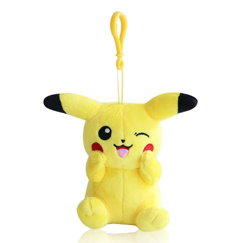 Pokemon Winking Pikachu 5" Plush Keycharm Clip