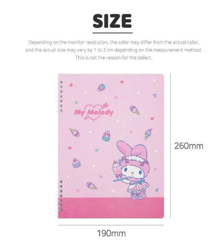 Sanrio Characters Hologram B5 Ruled Spring Notebook