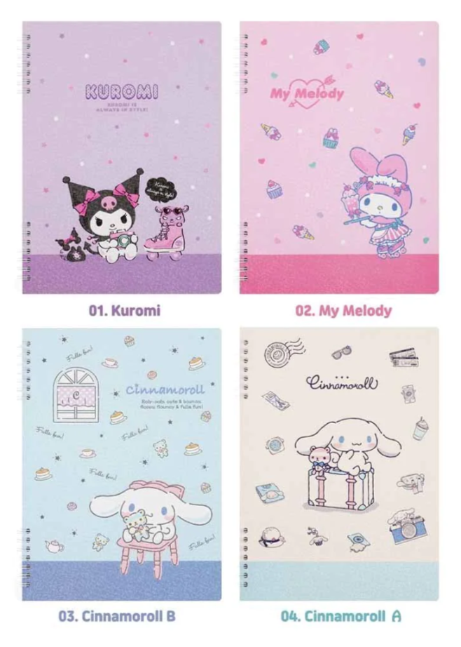 Sanrio Characters Hologram B5 Ruled Spring Notebook