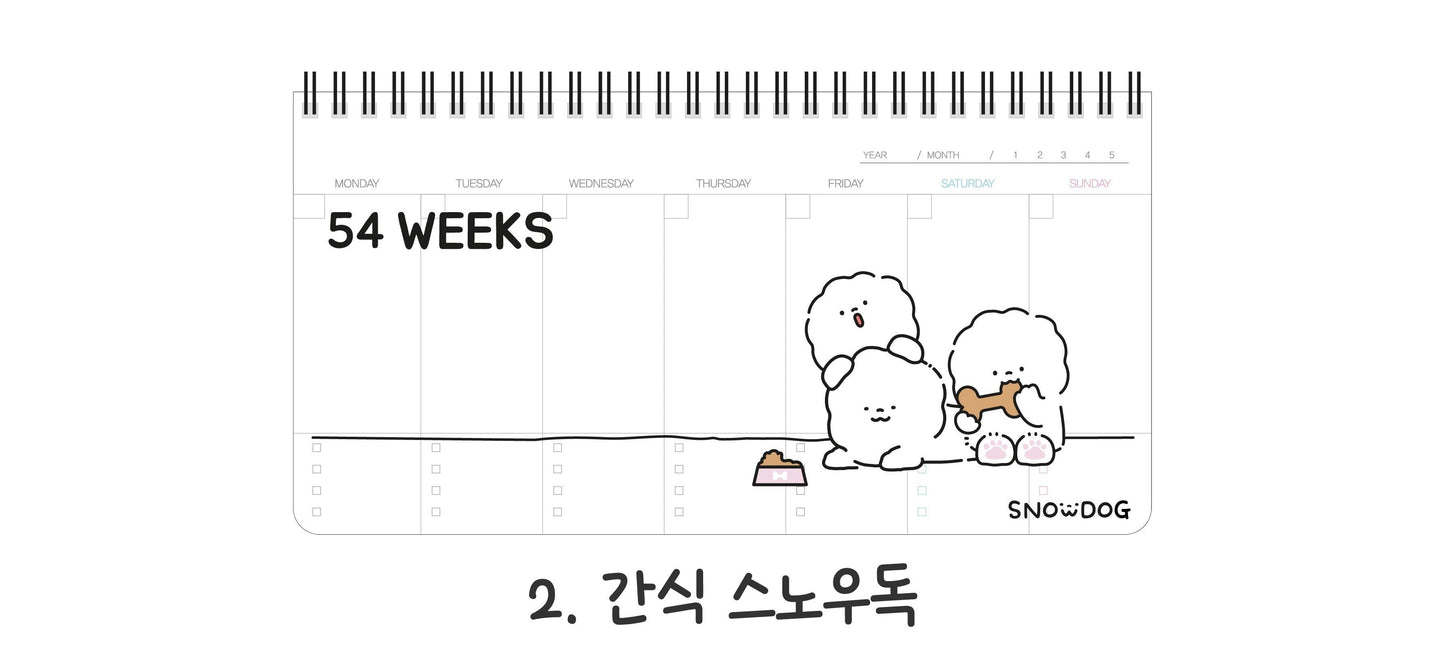 Snowdog 54 Weeks Weekly Planner