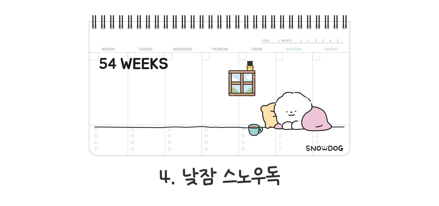 Snowdog 54 Weeks Weekly Planner
