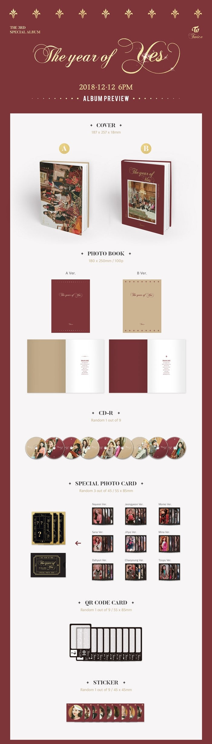 K-pop CD Twice - 3rd Special Album ‘The year of yes’