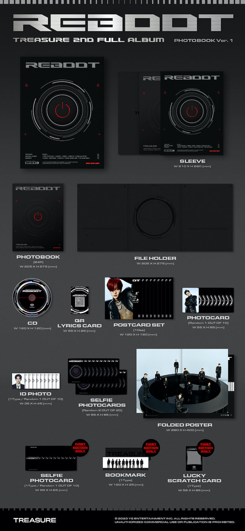 K-Pop CD Treasure - 2nd Full Album 'Reboot'