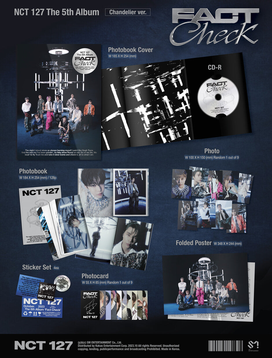 K-Pop CD NCT 127 - 5th Album 'Fact Check' (Chandelier Ver.)