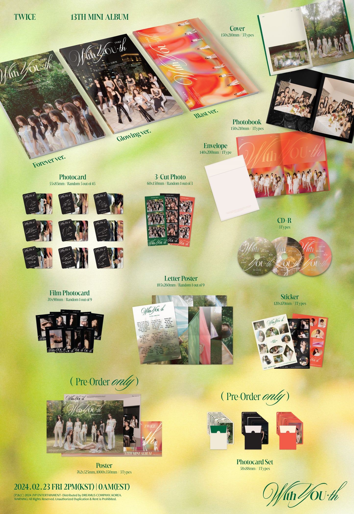 K-Pop CD Twice - 13th Mini Album 'With YOU-th'