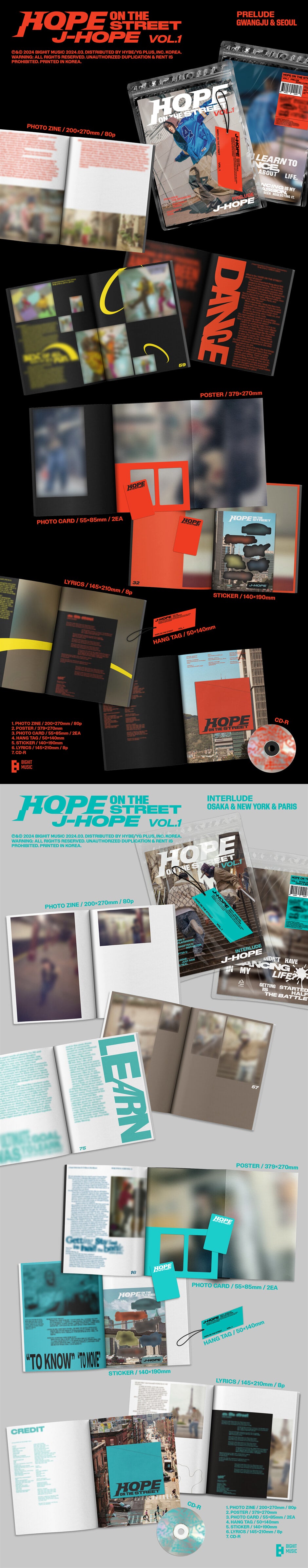 K-Pop CD J-Hope - 1st Special Album 'Hope on the Street Vol. 1'