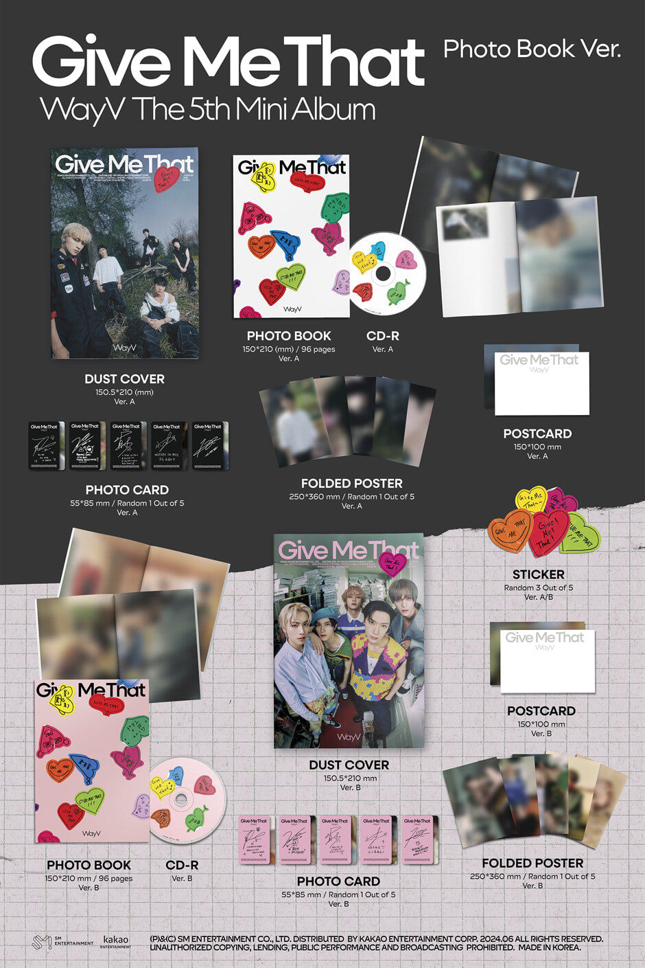 K-Pop CD WayV - 5th Mini Album 'Give Me That' [Photo Book Ver.]