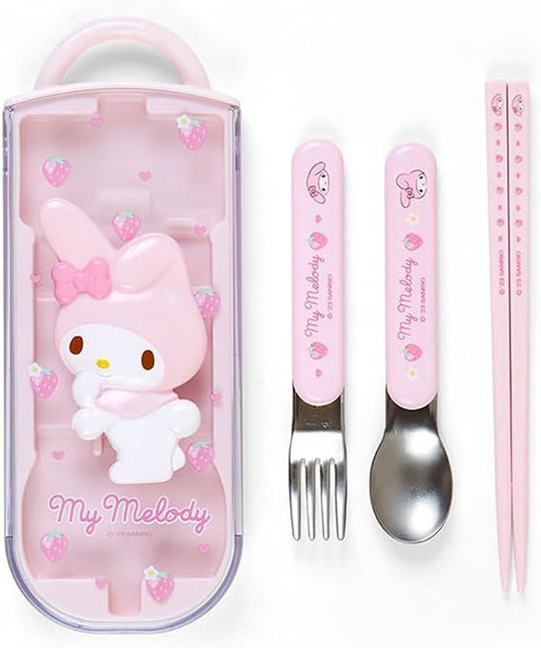 Sanrio Fork Spoon Chopsticks Tableware Set (My Melody - 013846)