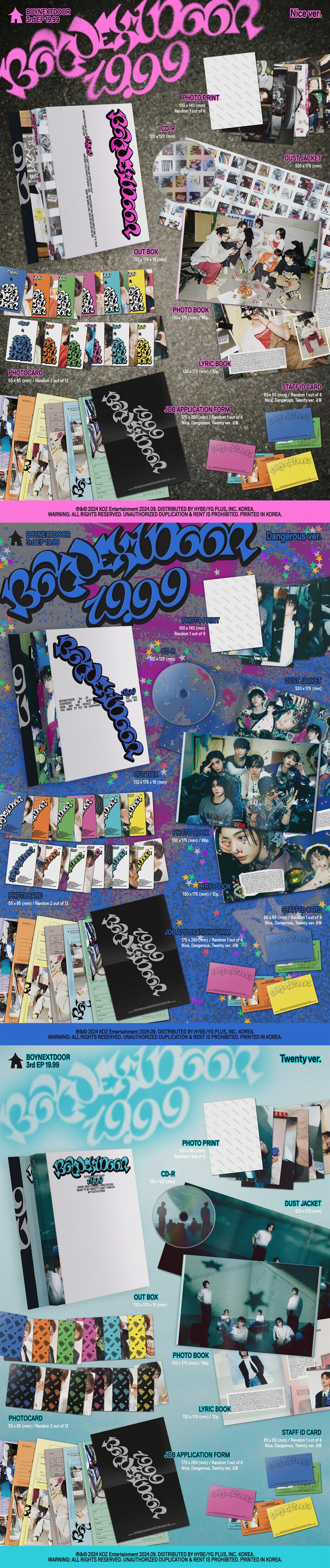 K-Pop CD BOYNEXTDOOR - 3rd EP '19.99'