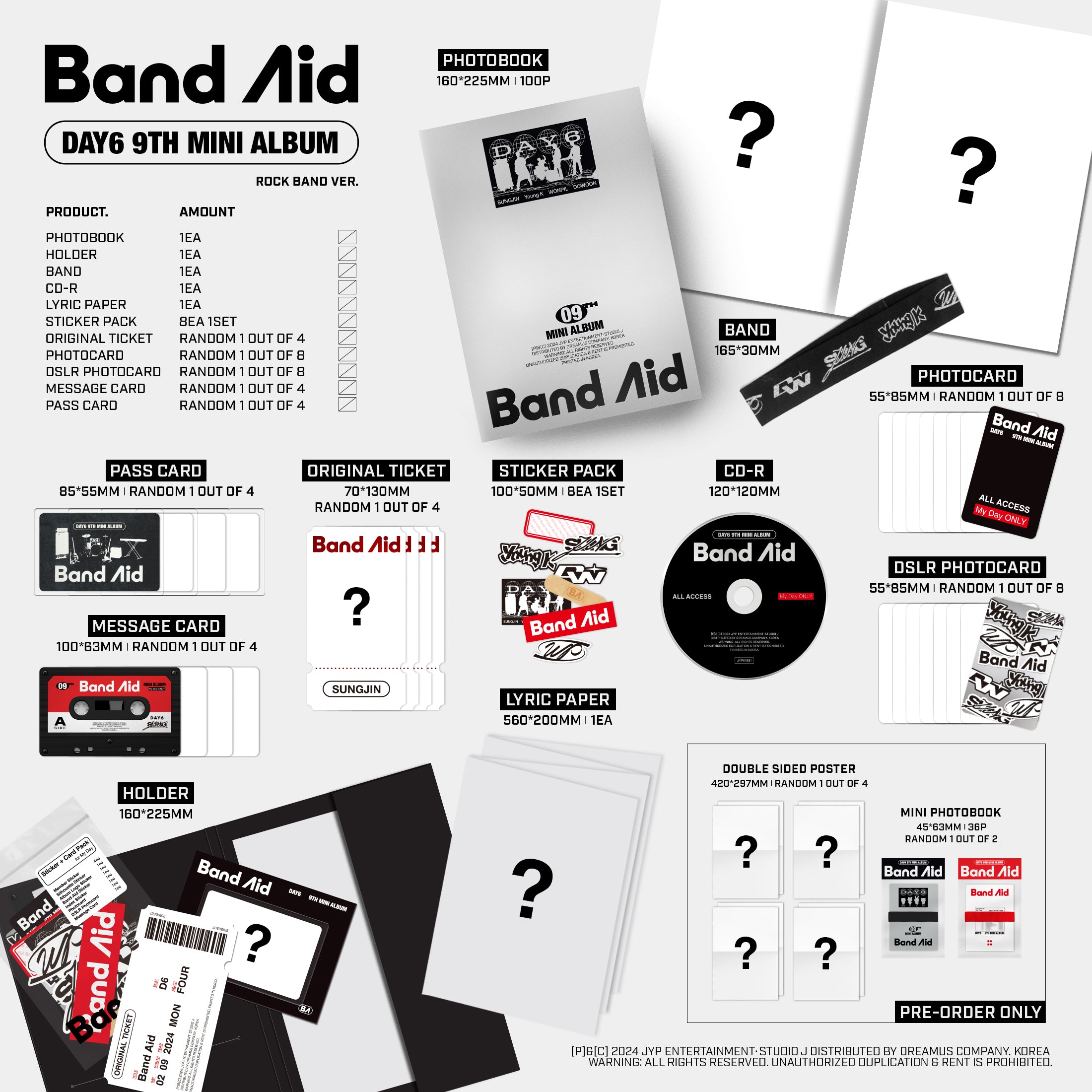 K-Pop CD DAY6 - 9th Mini Album 'Band Aid'