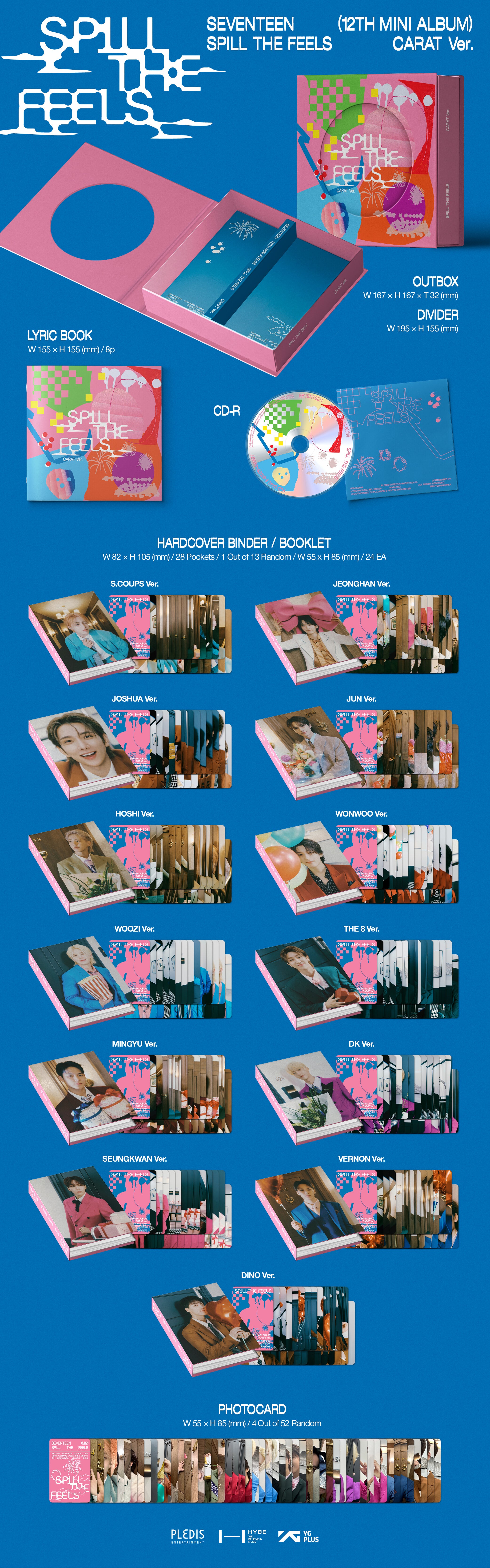 K-Pop CD SEVENTEEN - 12th Mini Album 'Spill The Feels' [CARAT Ver
