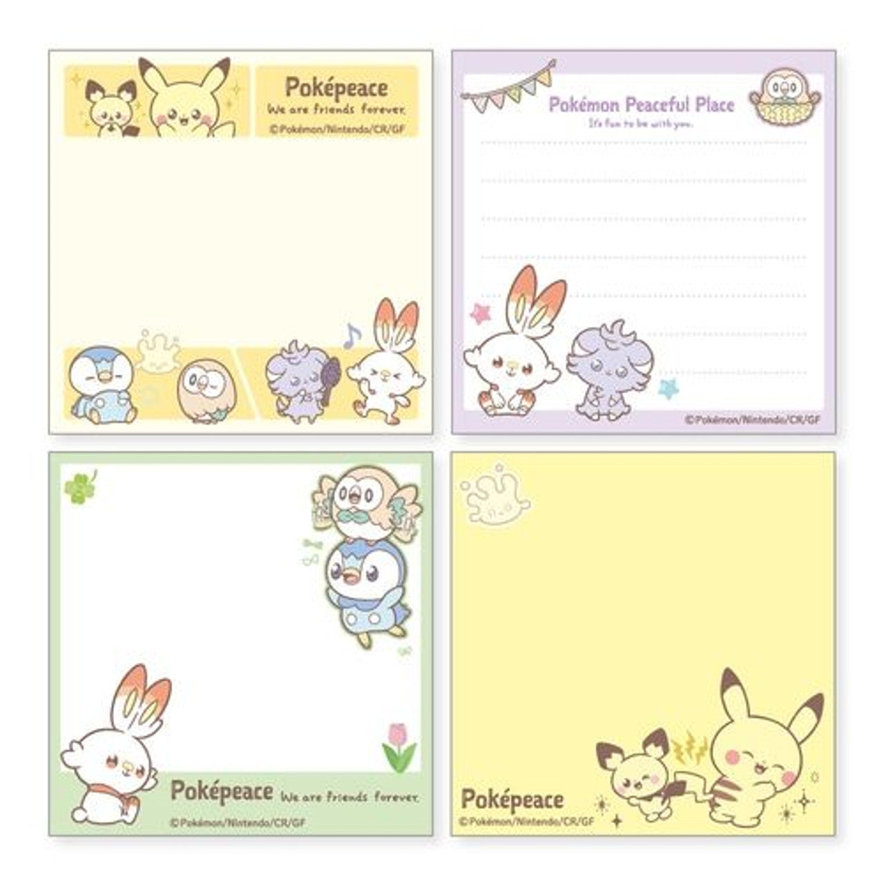 Marimo Craft Pokemon Assorted Sticky Memo Pad (PKP-038)