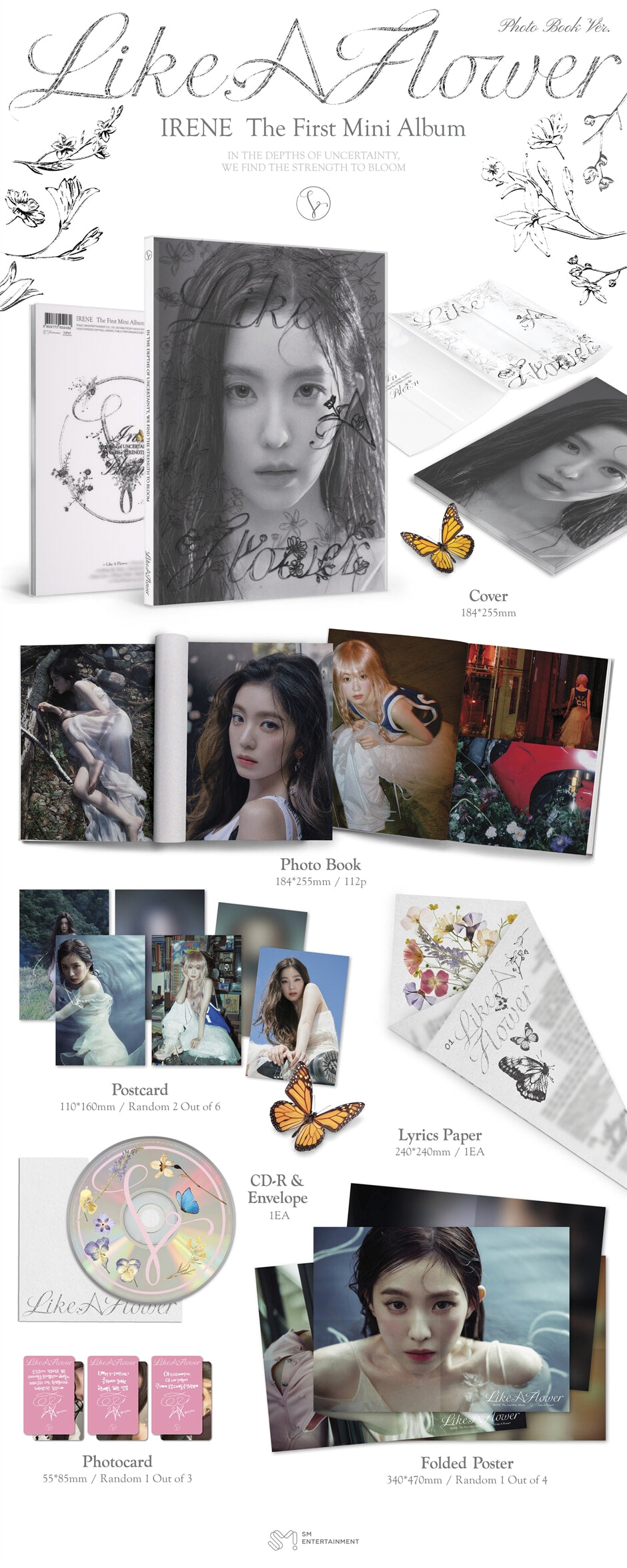 K-Pop CD IRENE - 1st Mini Album 'Like A Flower' [Photobook Ver.]