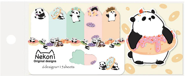 Nekoni Panda Donut Sticky Notes 50400