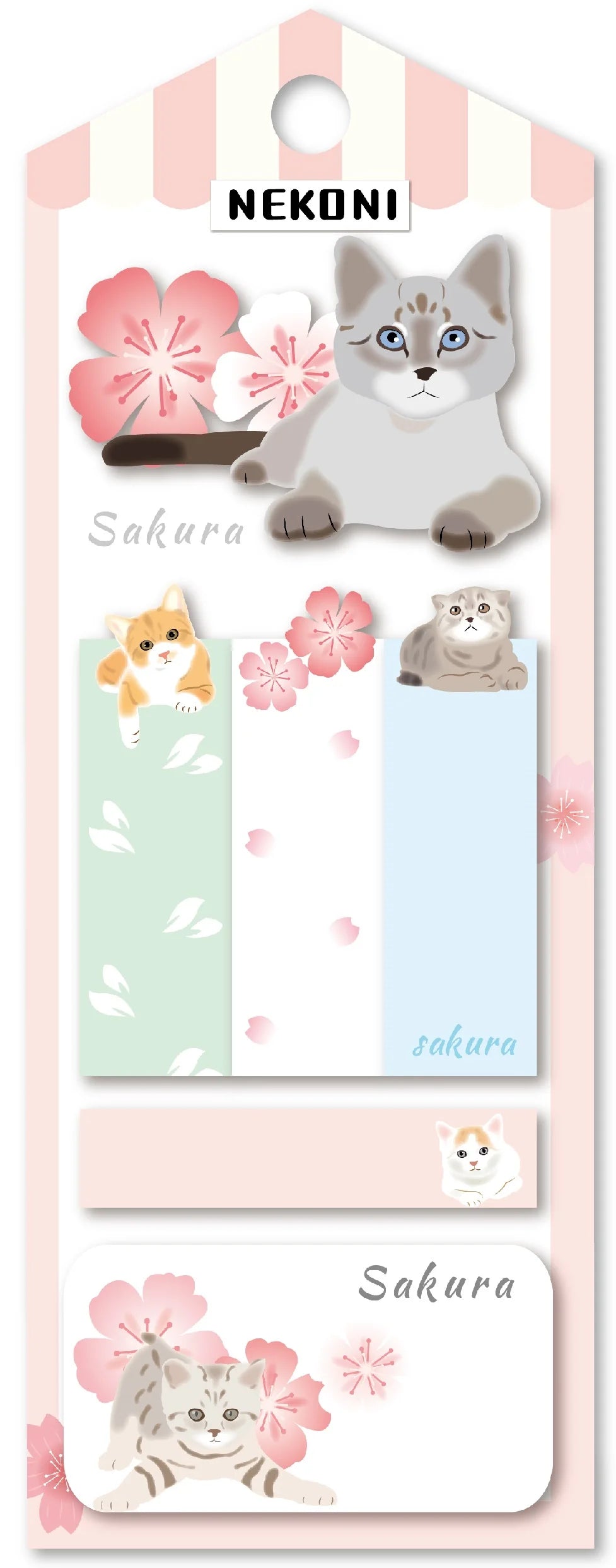 Nekoni  Cat Sakura Sticky Notes 50437
