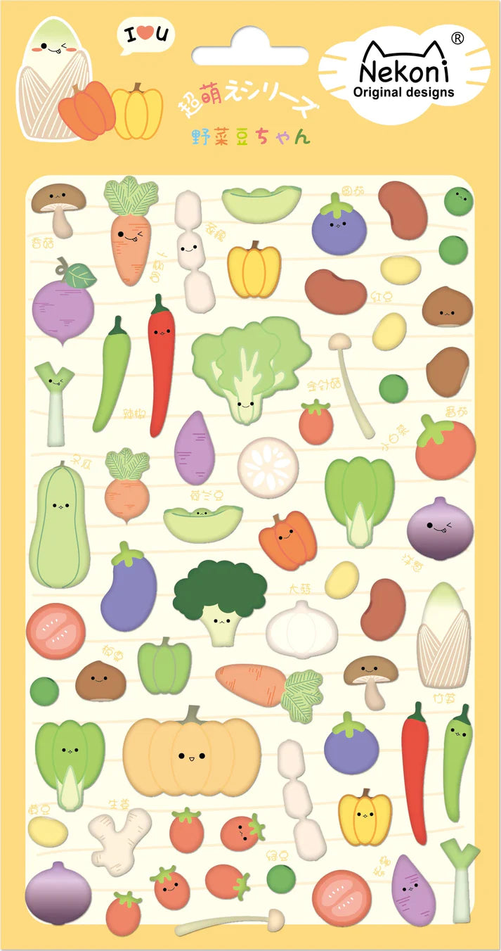Nekoni Vegetable Sticker 50577