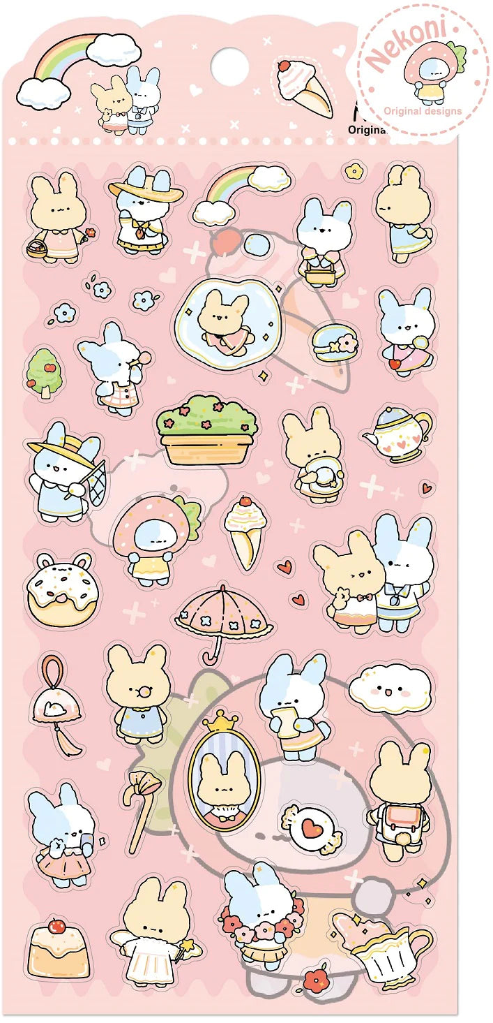 Nekoni Bunny Rabbit Flat Sticker 50766