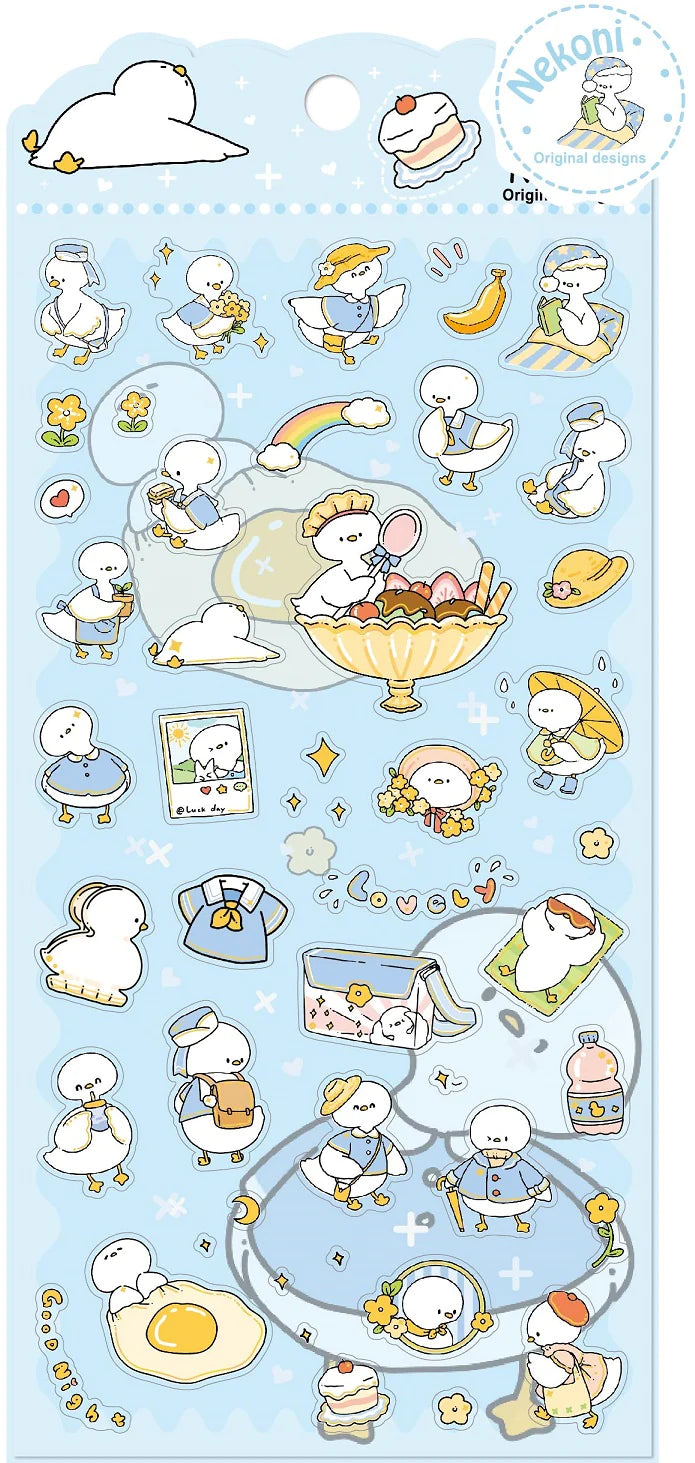 Nekoni Duck Flat Stickers No. 50768
