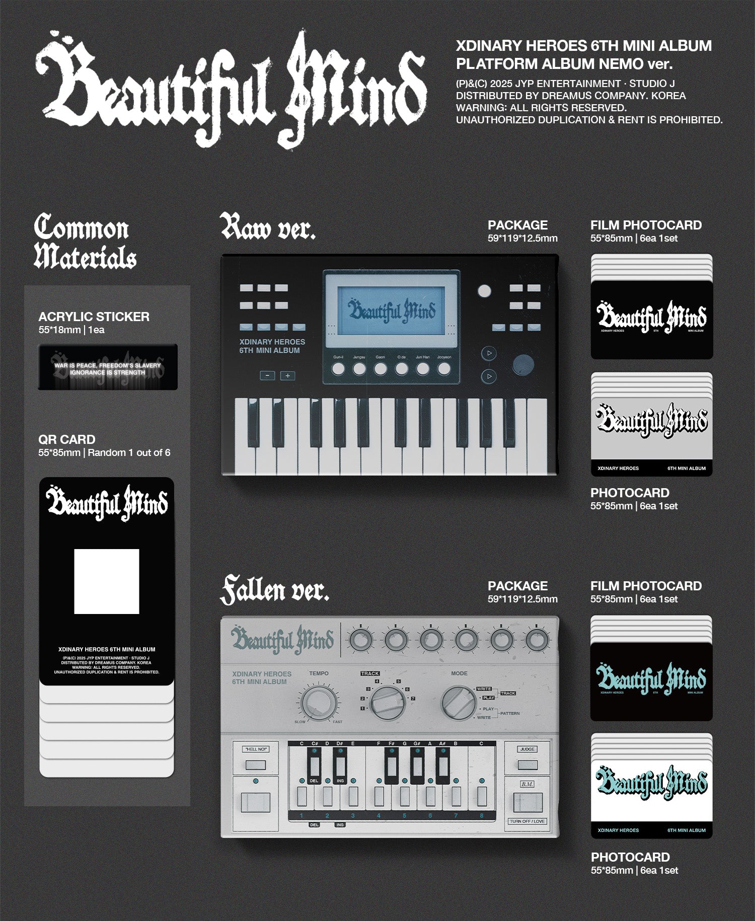 K-Pop CD Xdinary Heroes - 6th Mini Album 'Beautiful Mind' [Platform]