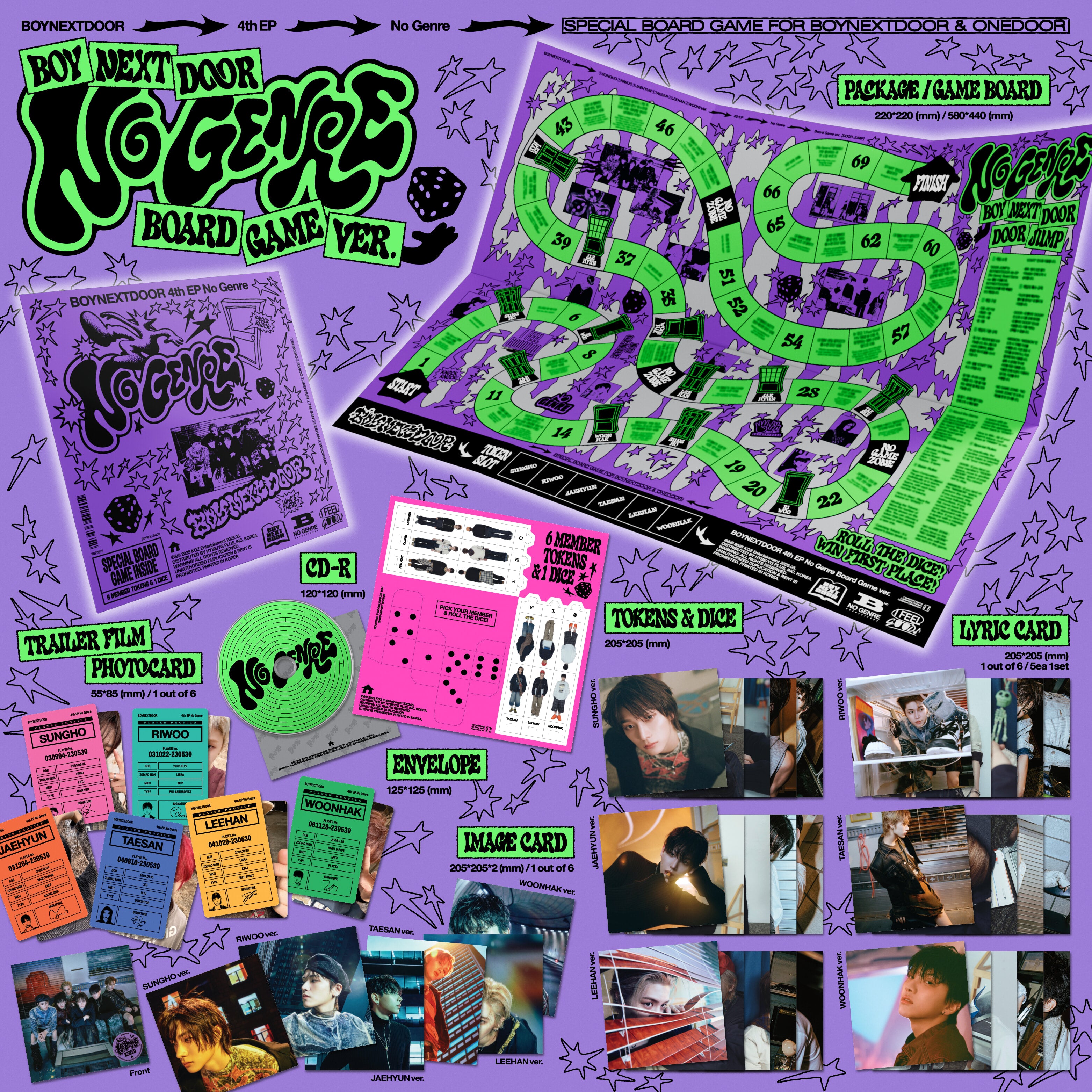 K-Pop CD BOYNEXTDOOR - 4th EP 'No Genre' [Board Game Ver] [Random]