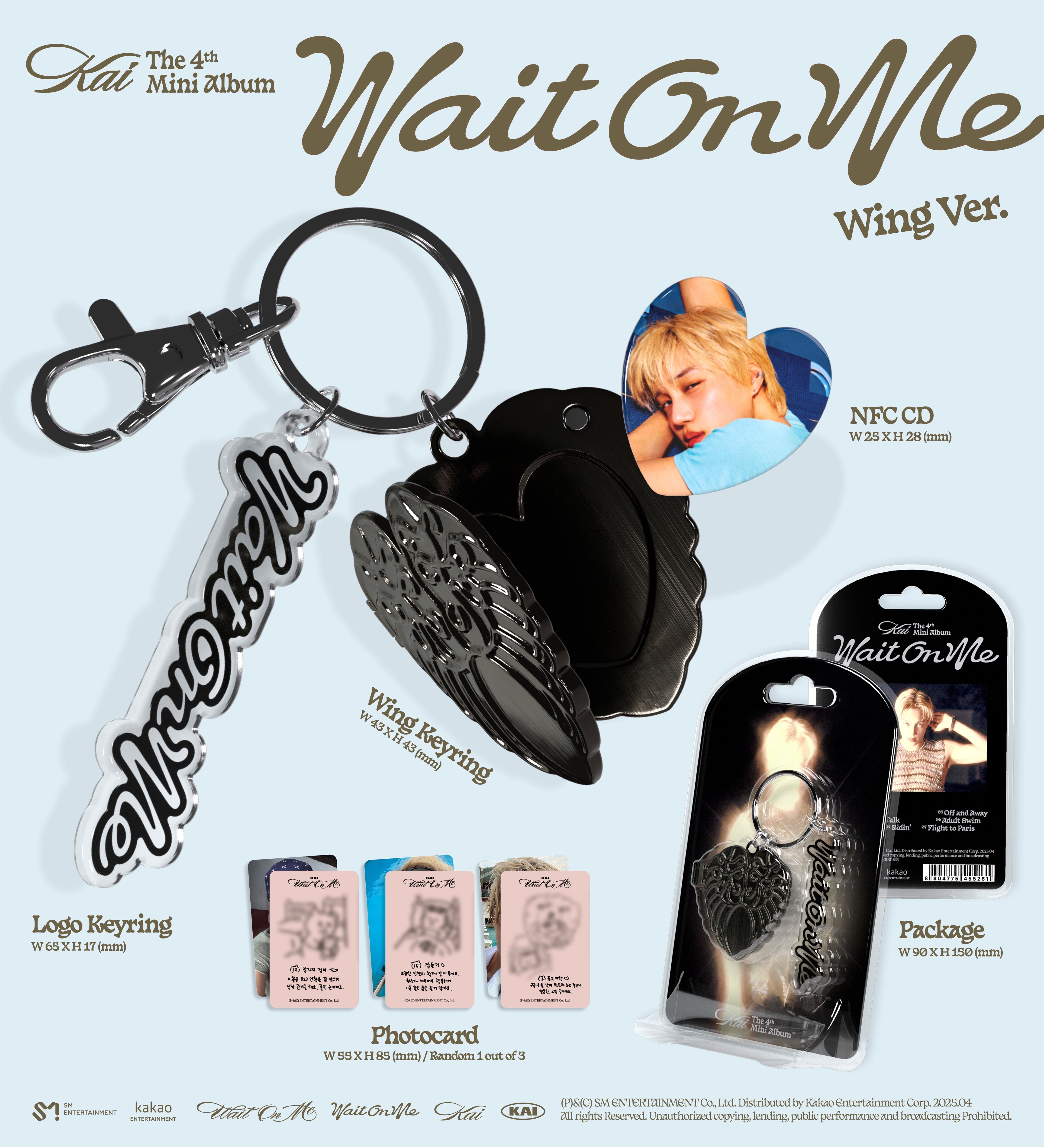 K-Pop CD KAI - 4th Mini Album 'Wait On Me' [Wing Ver.][Smart Album]