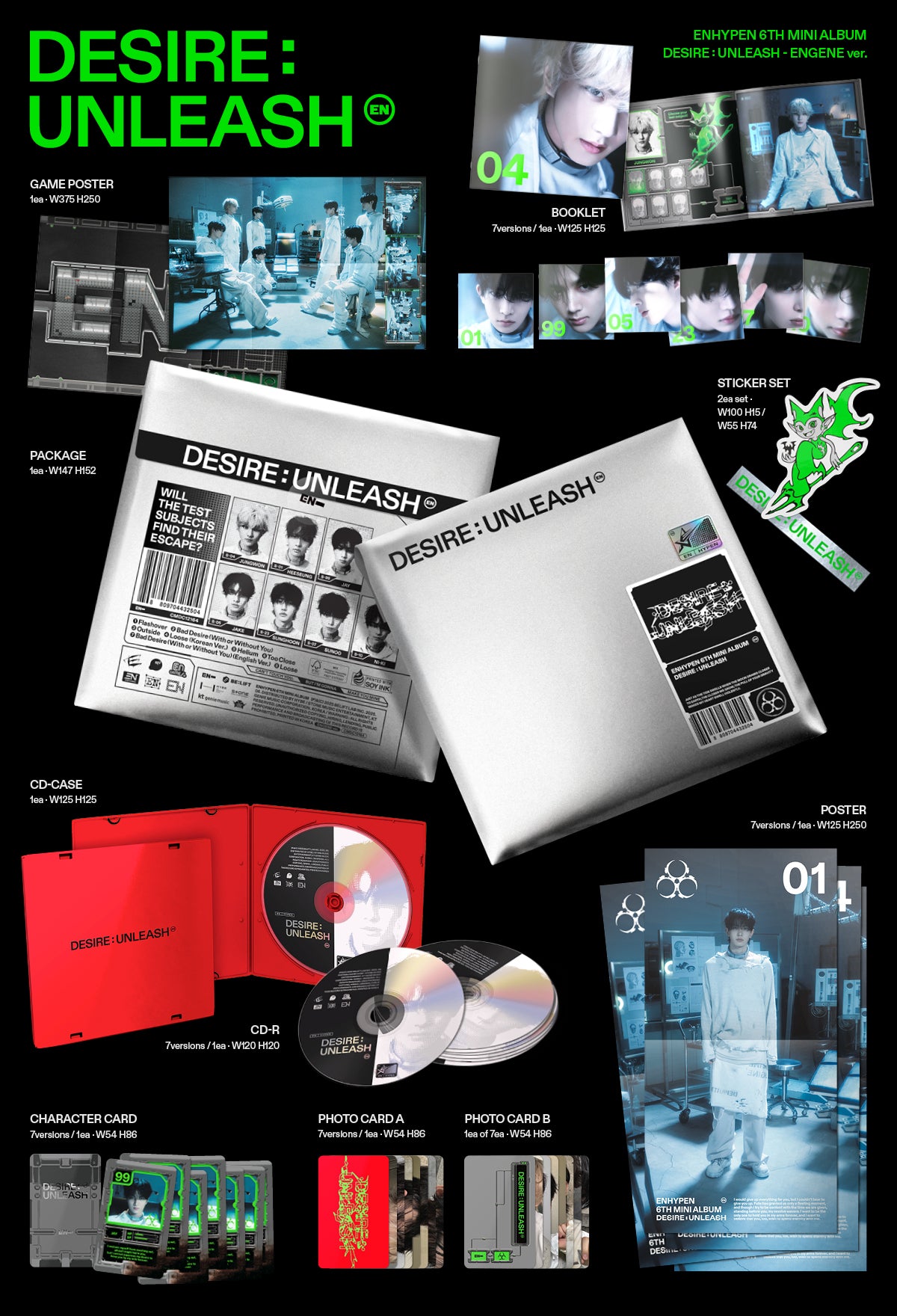 K-Pop CD ENHYPEN - 6th Mini Album 'DESIRE: UNLEASH' [ENGENE ver.]