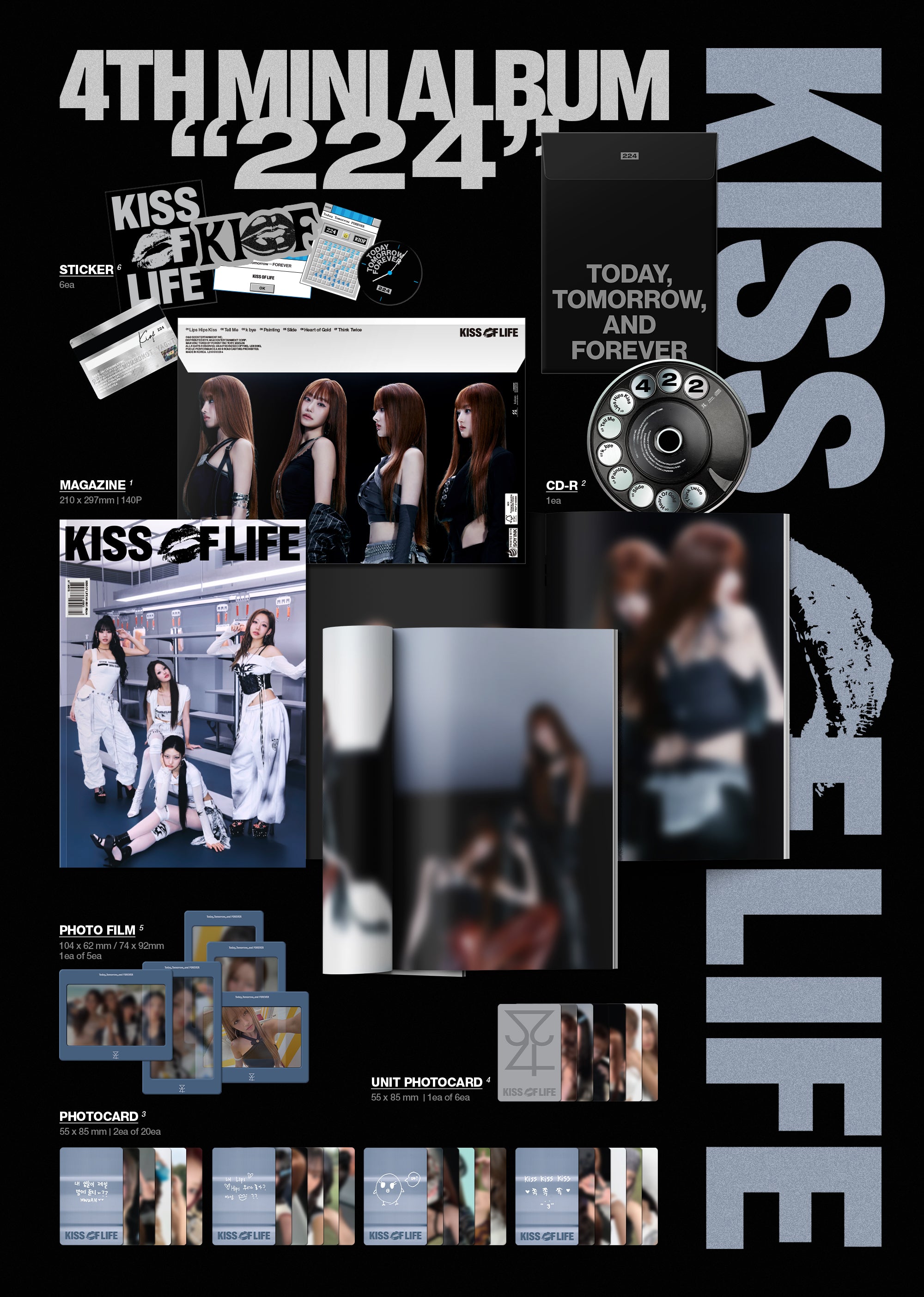 K-Pop CD KISS OF LIFE - 4th Mini Album '224' [Magazine Ver.]