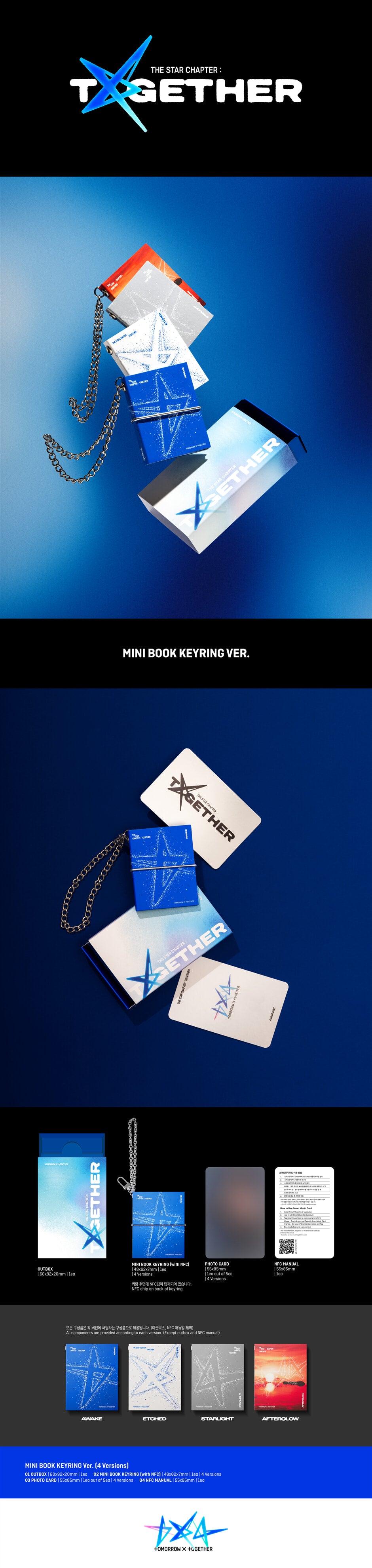 K-Pop TXT - The Star Chapter: Together [Mini Book Keyring Ver.] Random