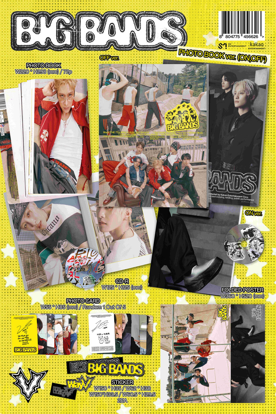 K-Pop CD WayV - 7th Mini Album 'Big Bands' [Photobook Ver.]