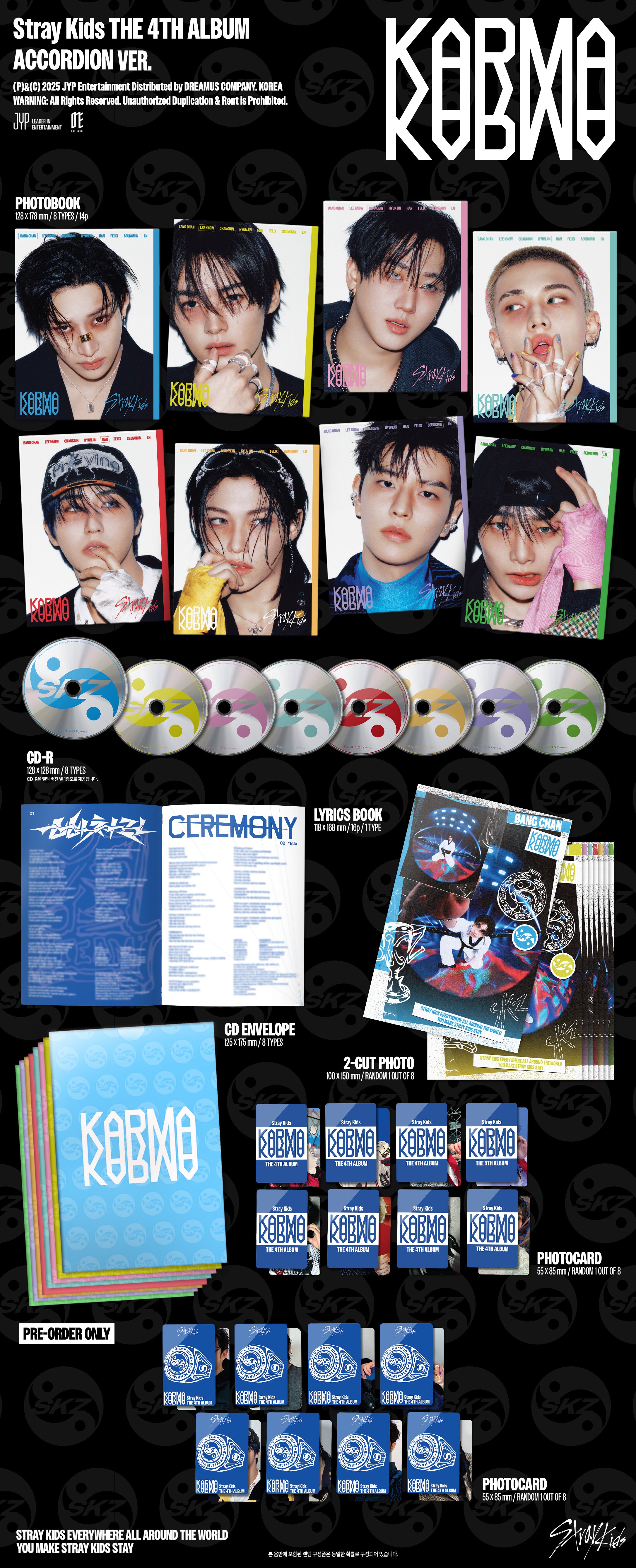 K-Pop CD Stray Kids - 4th Full Album 'KARMA' [Accordion Ver.]