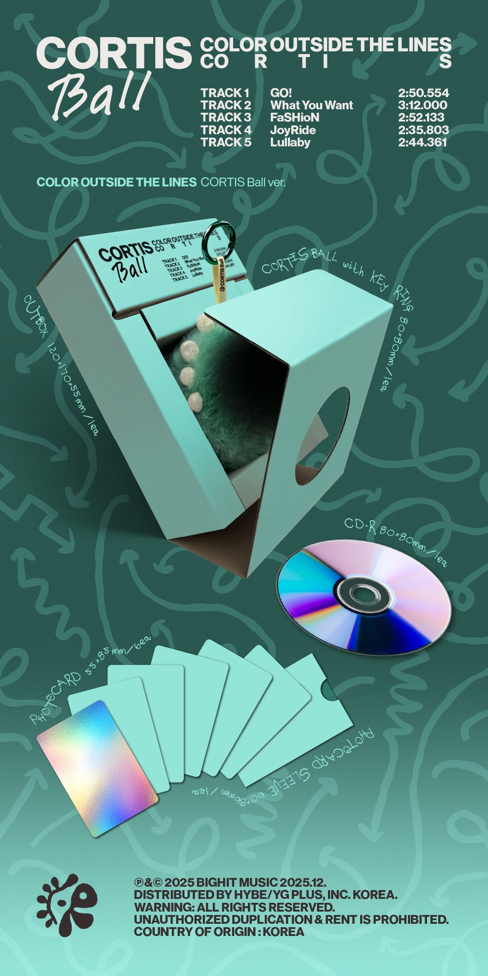 K-Pop CD CORTIS - 1st EP 'COLOR OUTSIDE THE LINES' [CORTIS Ball ver.]