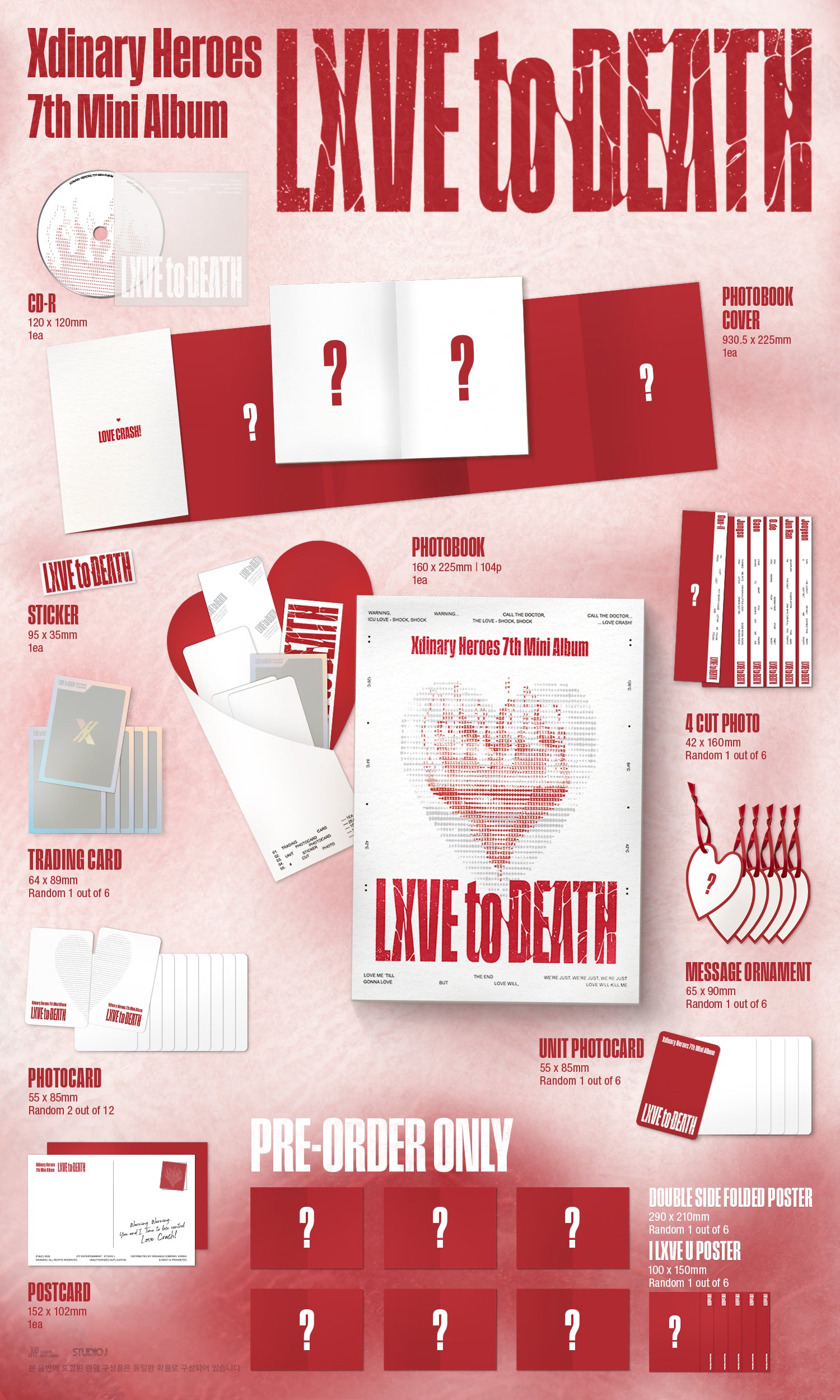 K-Pop CD Xdinary Heroes - 7th Mini Album 'LXVE to DEATH' [Photobook Ver.]