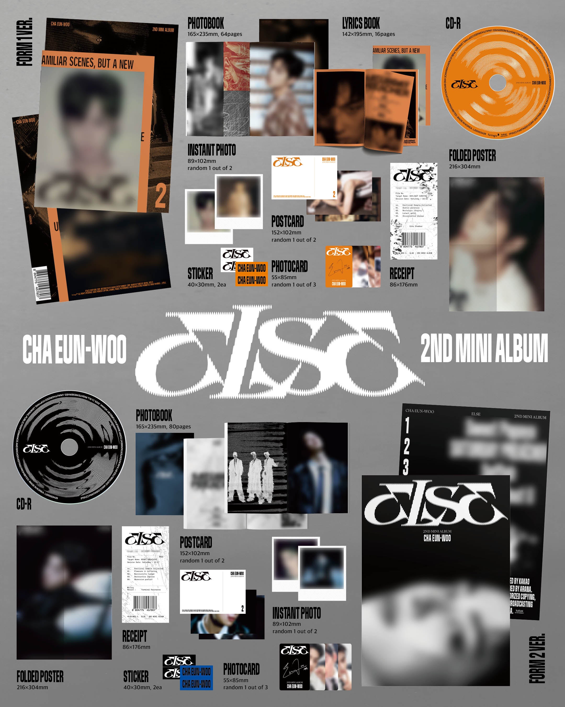 K-Pop CD CHA EUN-WOO - 2nd Mini Album 'ELSE'