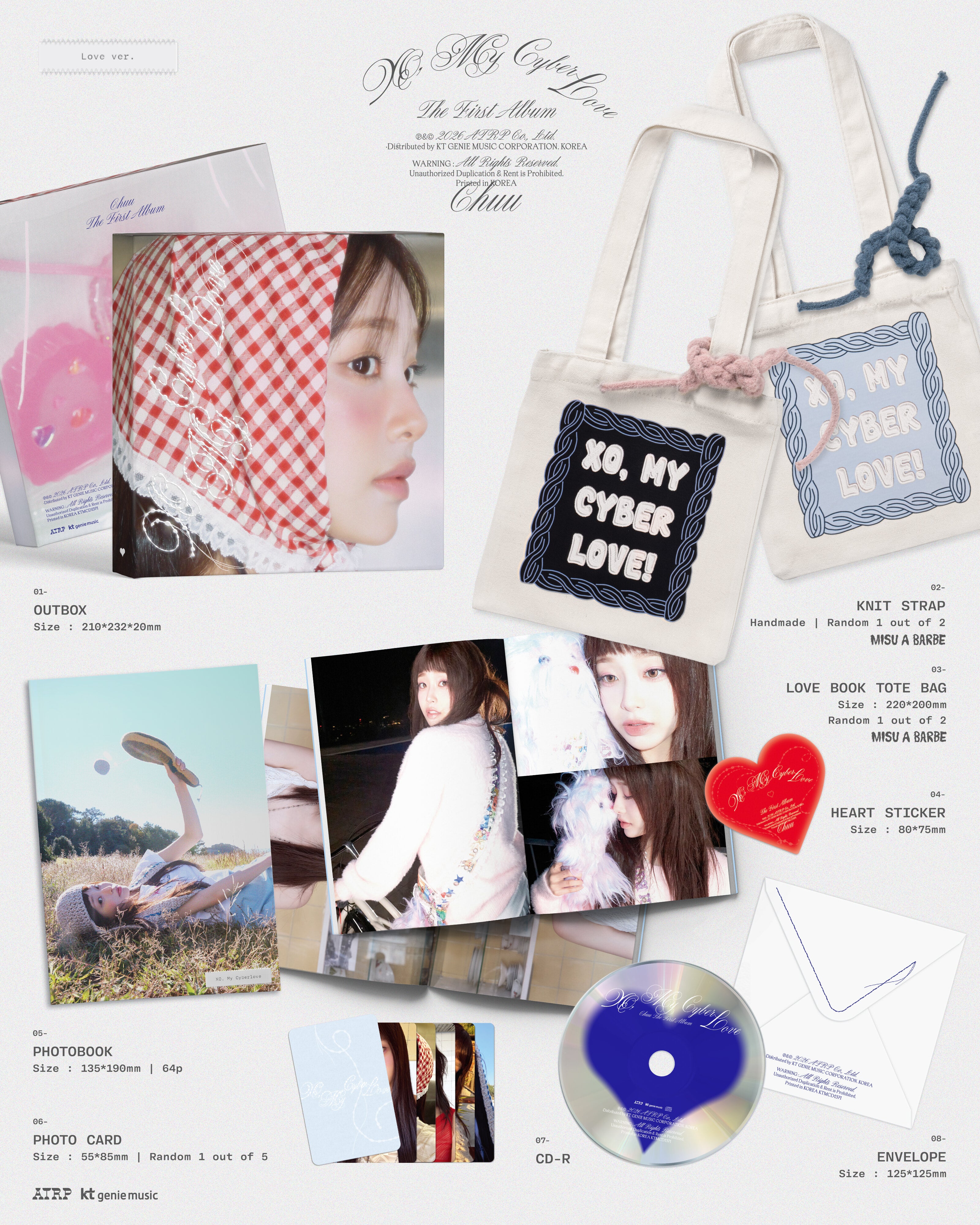 K-Pop CD CHUU - 1st Album 'XO, My Cyberlove' [Love ver.]