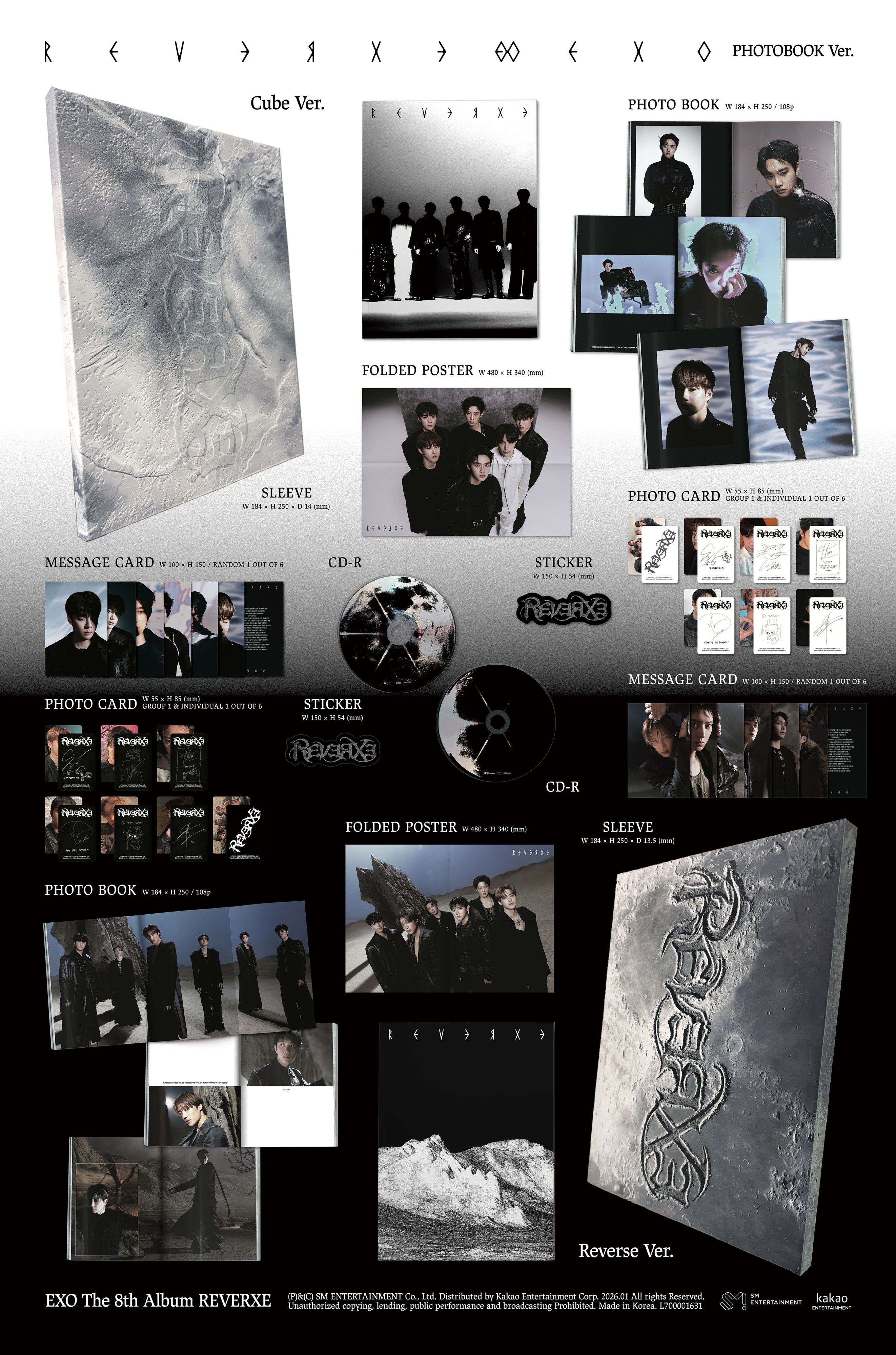 K-Pop CD EXO - 8th Album 'REVERXE' [PHOTOBOOK Ver.]