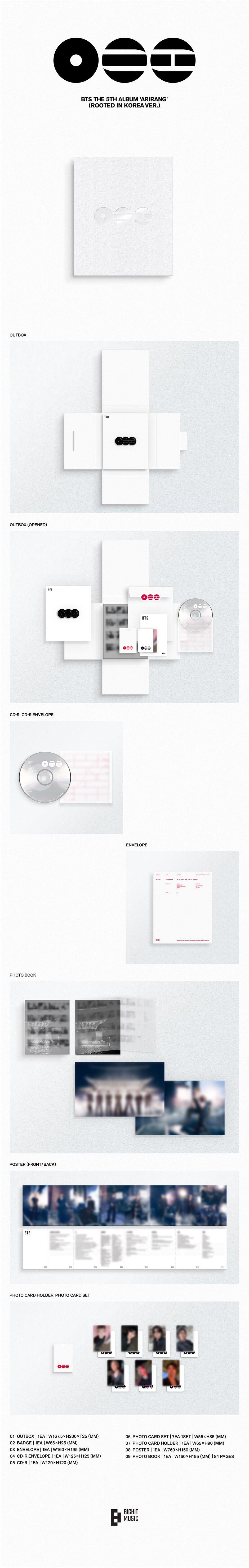 K-Pop BTS - 5th Album 'ARIRANG'